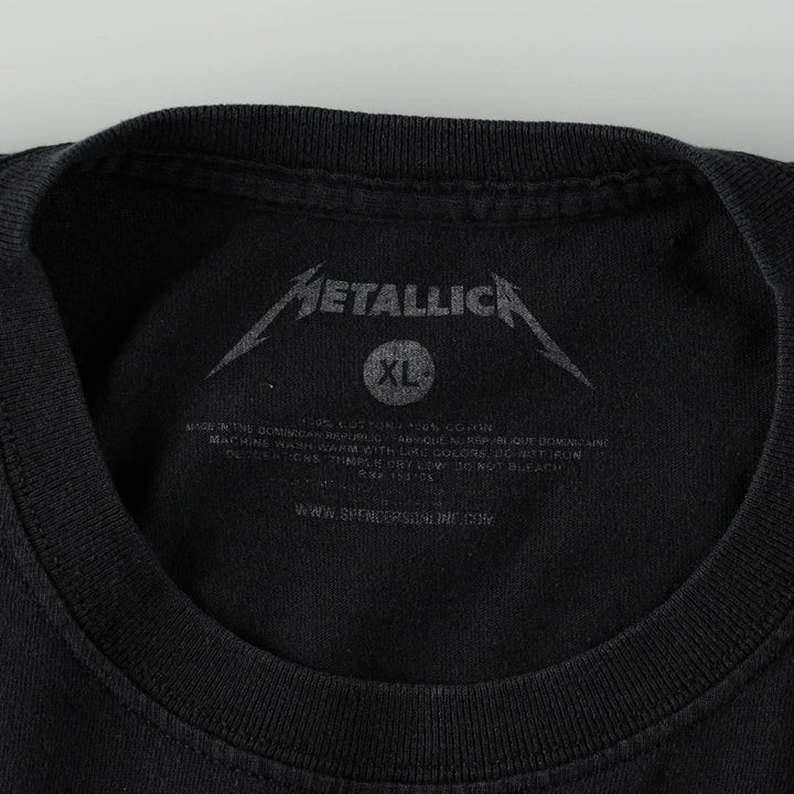 METALLICA Metallica Band T-shirt Band T Men's XL size cotton black type Vintage Second Hand