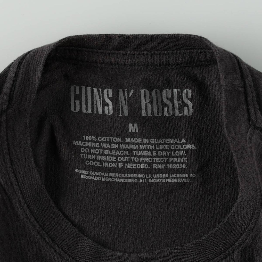 Guns N' Roses Band T-shirt, Men's M size cotton black type Vintage Second Hand