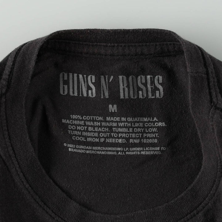 Guns N' Roses Band T-shirt, Men's M size cotton black type Vintage Second Hand