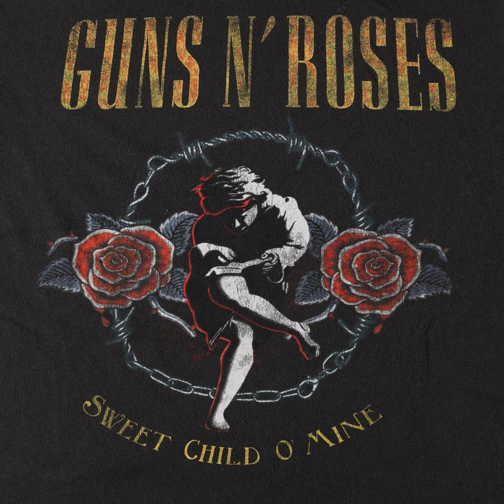 Guns N' Roses Band T-shirt, Men's M size cotton black type Vintage Second Hand