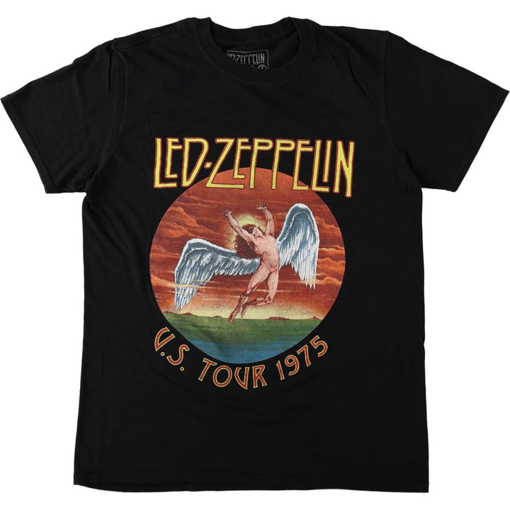 Led Zeppelin Band T-shirt, Band T, Men's M size cotton black type Vintage Second Hand