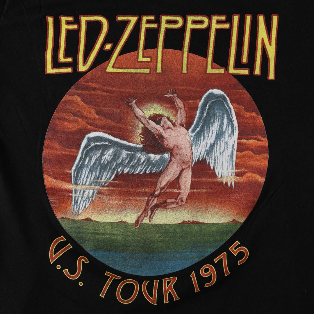 Led Zeppelin Band T-shirt, Band T, Men's M size cotton black type Vintage Second Hand