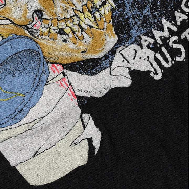 METALLICA Skull Pattern Band T-shirt Band Tee Men's M size cotton black type Vintage Second Hand