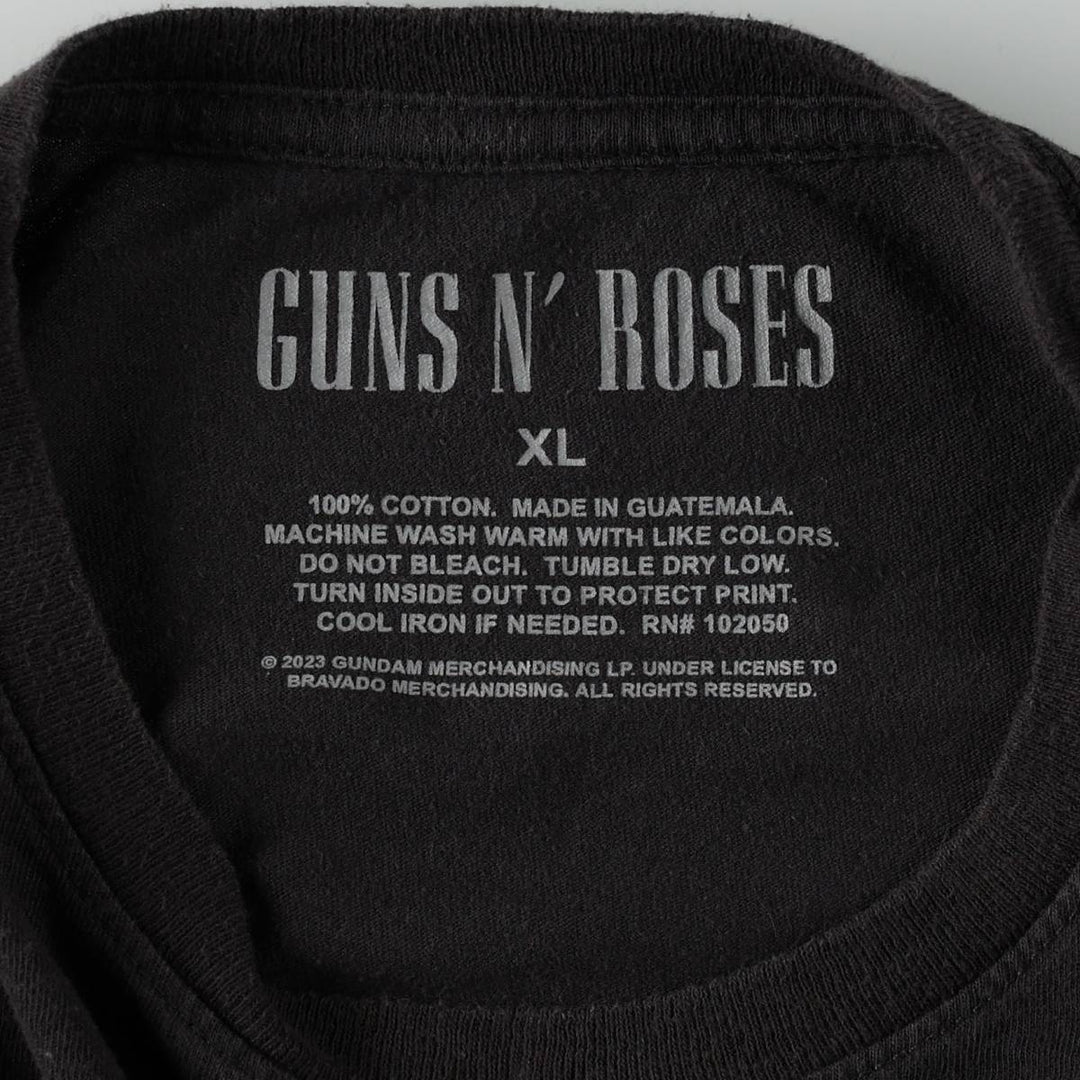 GUNS N' ROSES Guns N' Roses Band T-Shirt Band Tee Men's XL cotton black type Vintage Second Hand