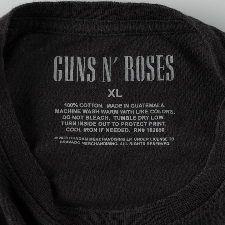 GUNS N' ROSES Guns N' Roses Band T-Shirt Band Tee Men's XL cotton black type Vintage Second Hand