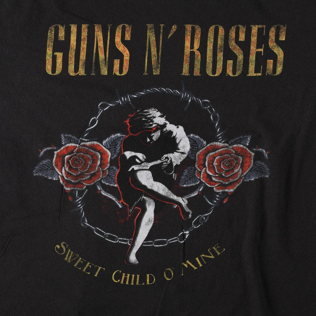 GUNS N' ROSES Guns N' Roses Band T-Shirt Band Tee Men's XL cotton black type Vintage Second Hand
