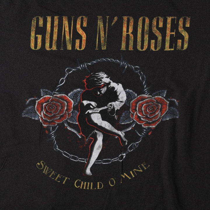 GUNS N' ROSES Guns N' Roses Band T-Shirt Band Tee Men's XL cotton black type Vintage Second Hand
