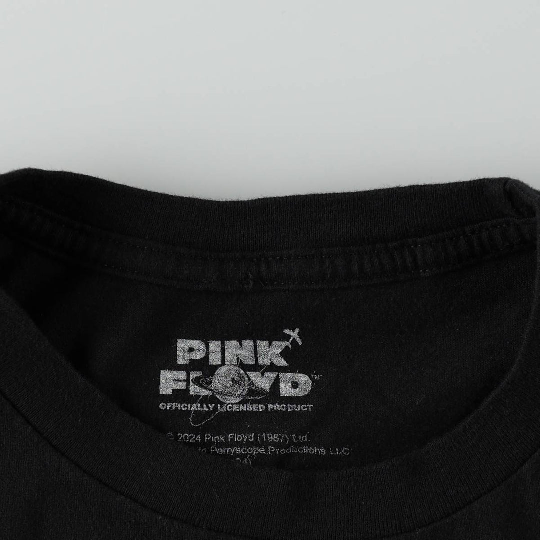 PINK FLOYD Pink Floyd Band T-shirt Band T Men's L size cotton black type Vintage Second Hand