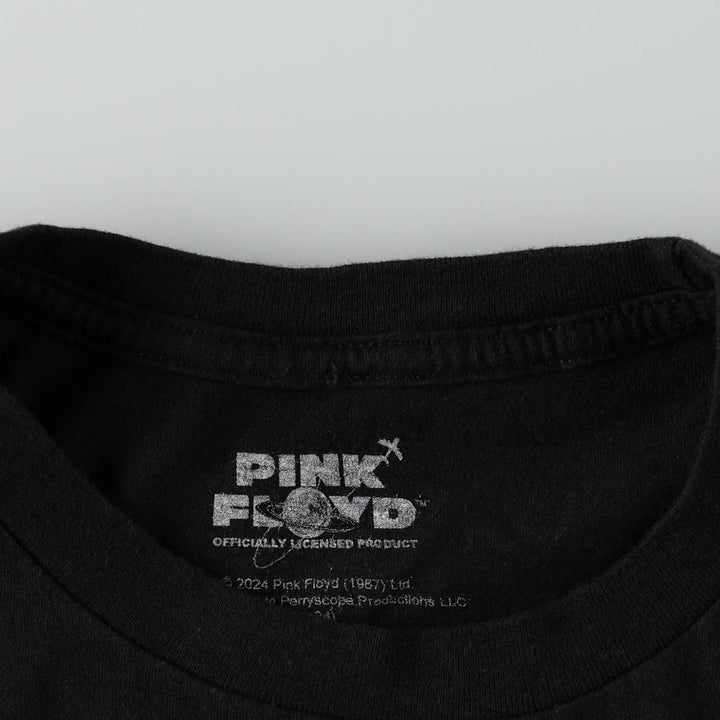 PINK FLOYD Pink Floyd Band T-shirt Band T Men's L size cotton black type Vintage Second Hand