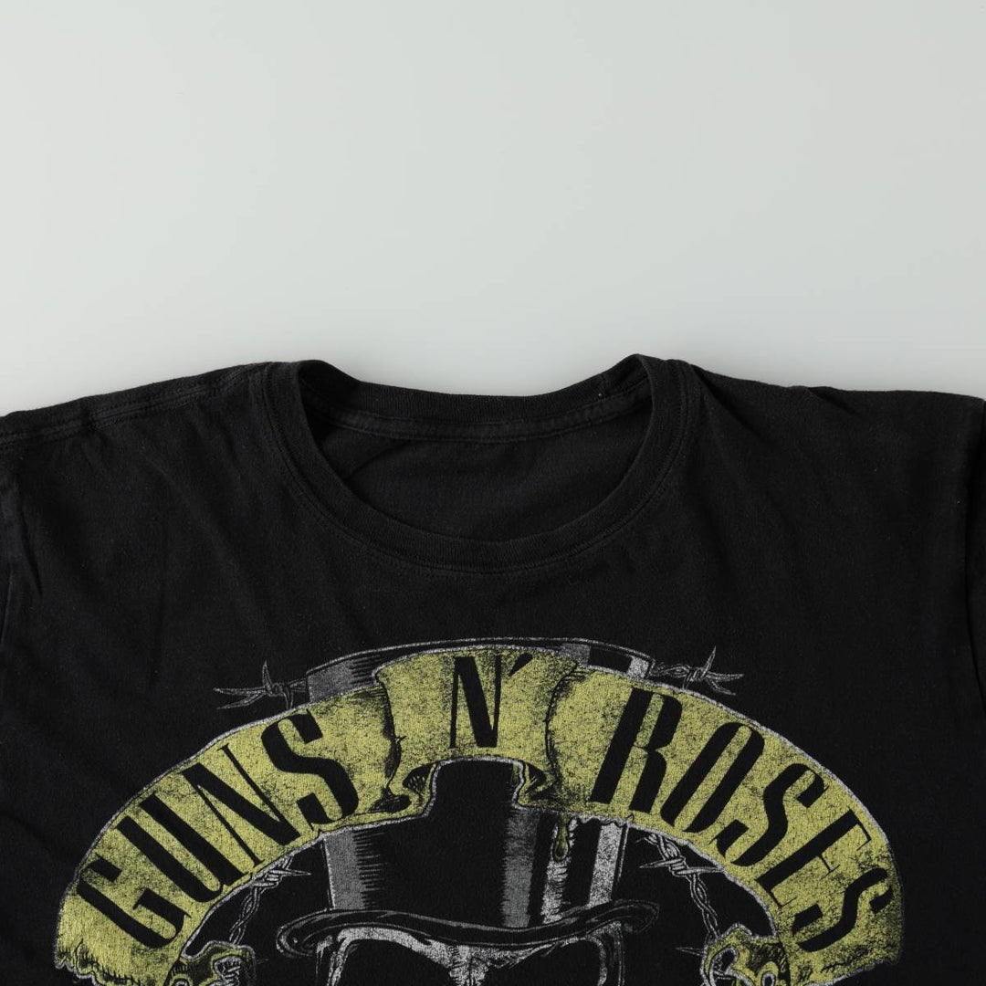 Guns N' Roses Skull Pattern Band T-shirt, Band Tee, Men's XL size unclear black type Vintage Second Hand