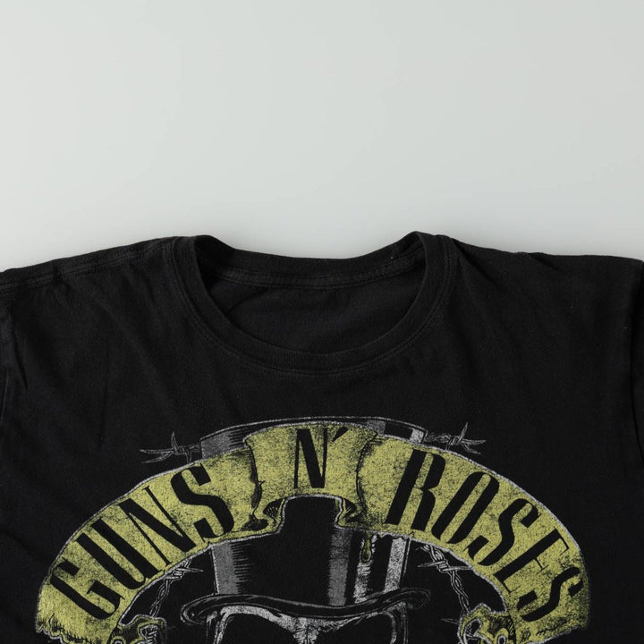 Guns N' Roses Skull Pattern Band T-shirt, Band Tee, Men's XL size unclear black type Vintage Second Hand