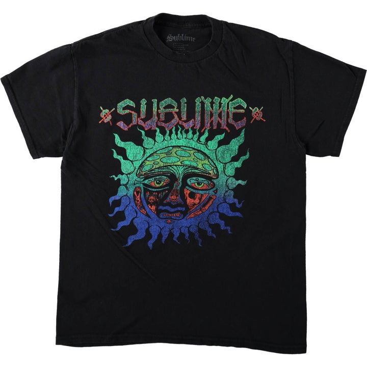 SUBLIME Band T-shirt, Men's M size cotton black type Vintage Second Hand