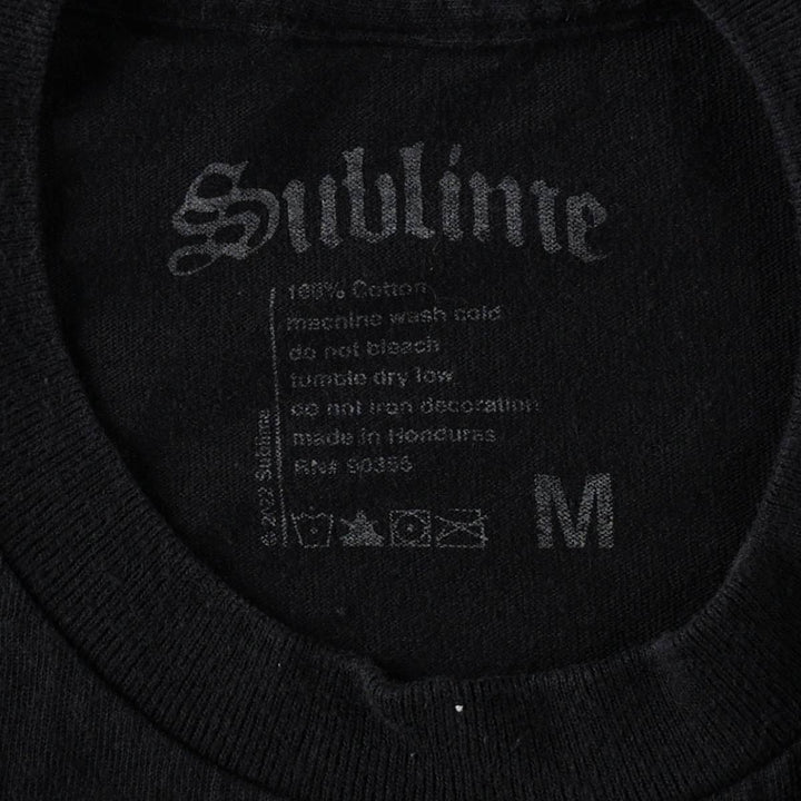 SUBLIME Band T-shirt, Men's M size cotton black type Vintage Second Hand