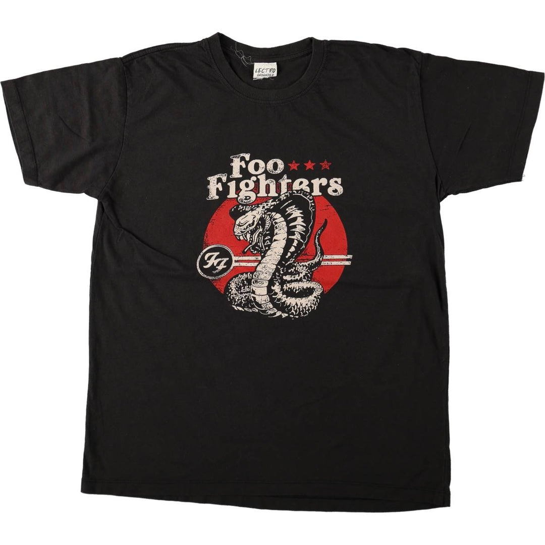 LECTRO GROUNDED Foo Fighters Band T-Shirt (Men's XL equivalent) unclear black type Vintage Second Hand