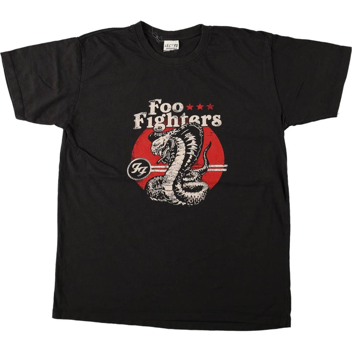 LECTRO GROUNDED Foo Fighters Band T-Shirt (Men's XL equivalent) unclear black type Vintage Second Hand