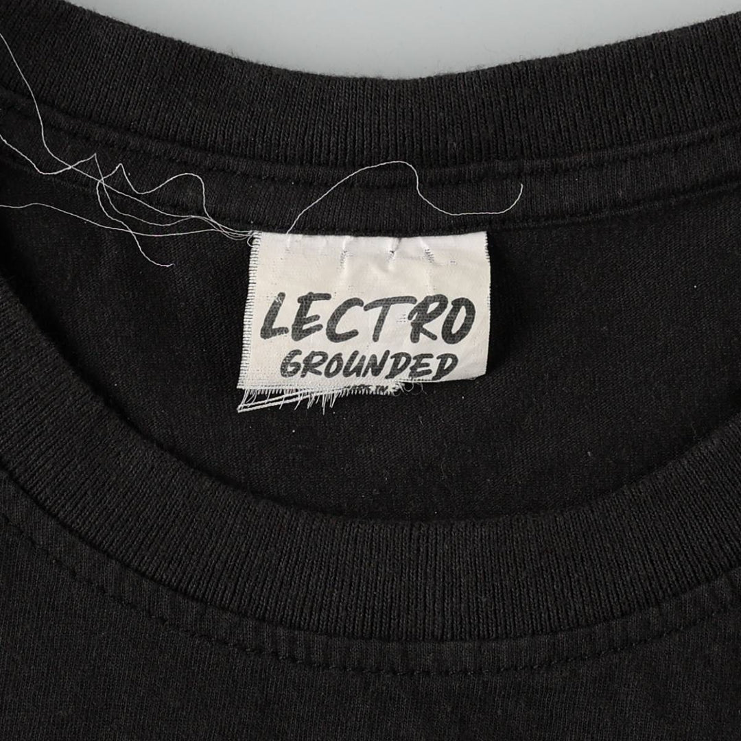 LECTRO GROUNDED Foo Fighters Band T-Shirt (Men's XL equivalent) unclear black type Vintage Second Hand