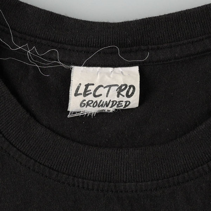 LECTRO GROUNDED Foo Fighters Band T-Shirt (Men's XL equivalent) unclear black type Vintage Second Hand