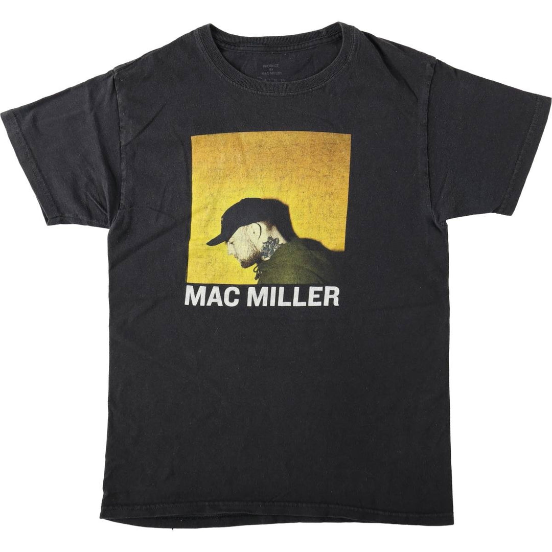 MAC MILLER Mac Miller Rap T-shirt Rap T Men's S size cotton black type Vintage Second Hand