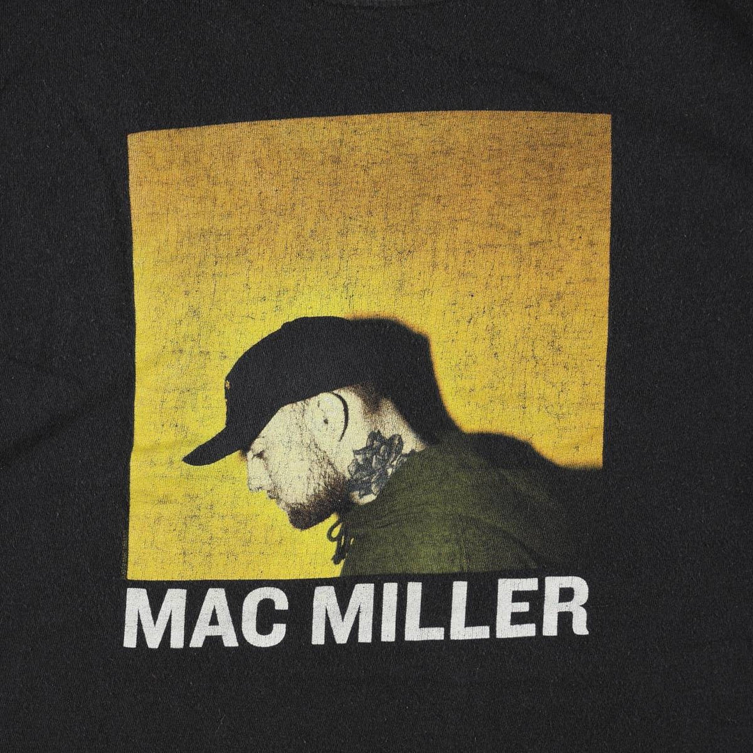 MAC MILLER Mac Miller Rap T-shirt Rap T Men's S size cotton black type Vintage Second Hand