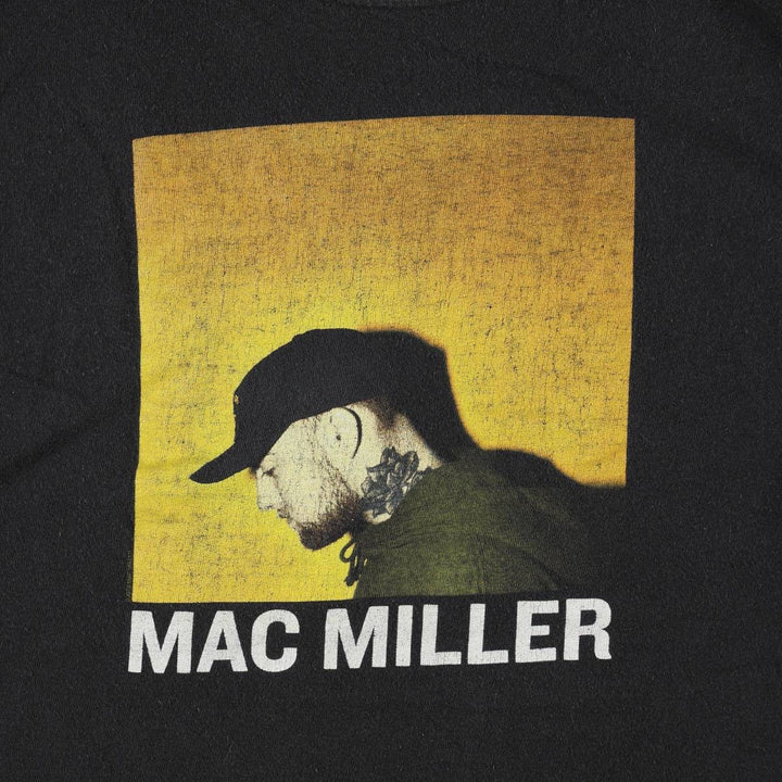 MAC MILLER Mac Miller Rap T-shirt Rap T Men's S size cotton black type Vintage Second Hand