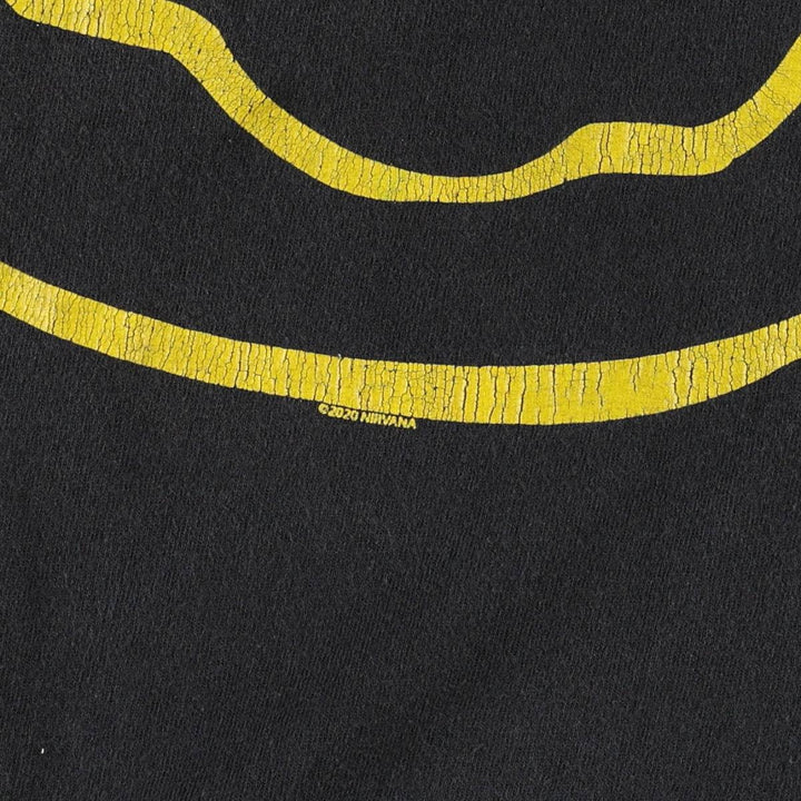 NIRVANA Nirvana Band T-shirt, Band T, Men's L size unclear black type Vintage Second Hand