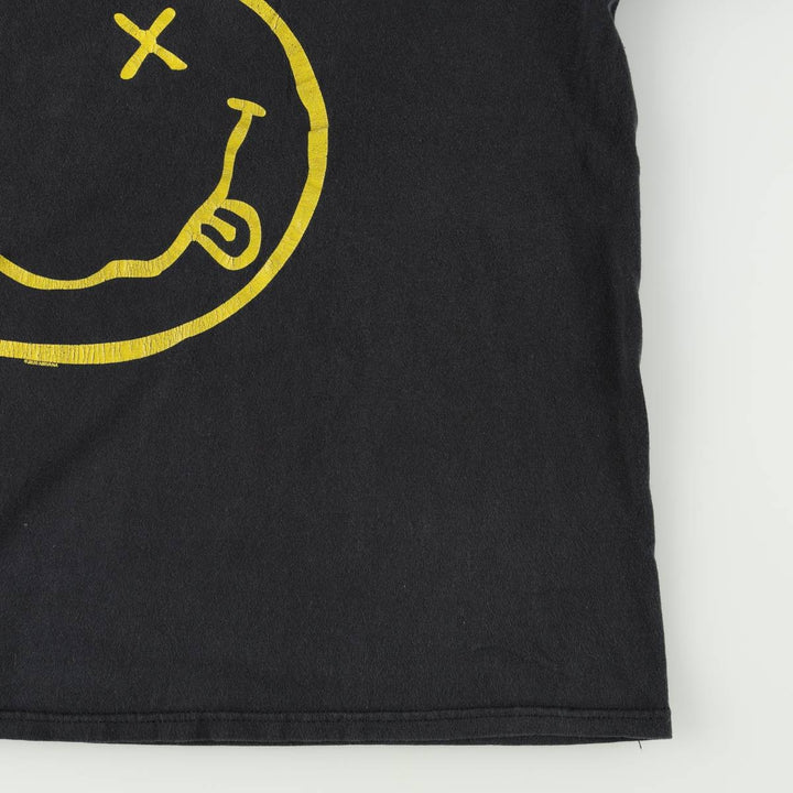 NIRVANA Nirvana Band T-shirt, Band T, Men's L size unclear black type Vintage Second Hand