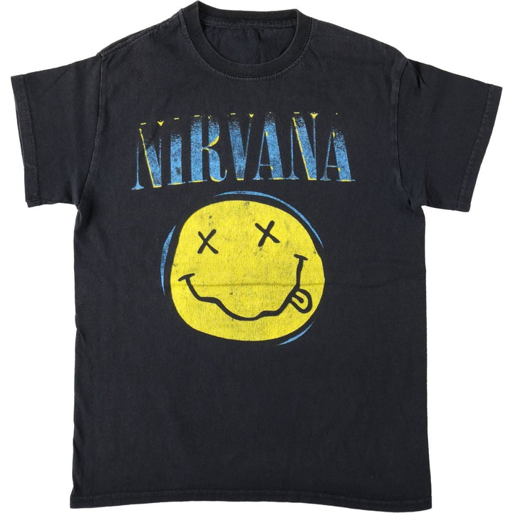 NIRVANA Nirvana Band T-shirt, Band T, Men's S size unclear black type Vintage Second Hand