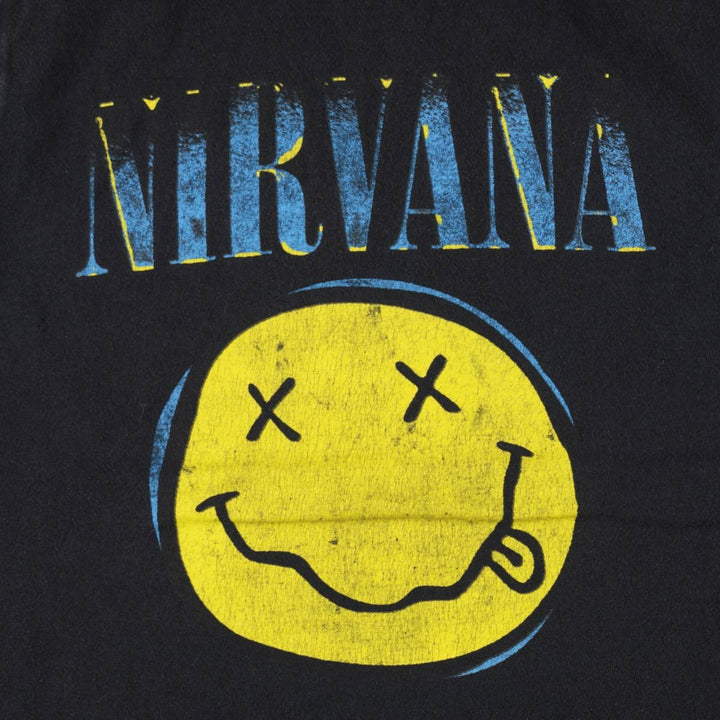 NIRVANA Nirvana Band T-shirt, Band T, Men's S size unclear black type Vintage Second Hand