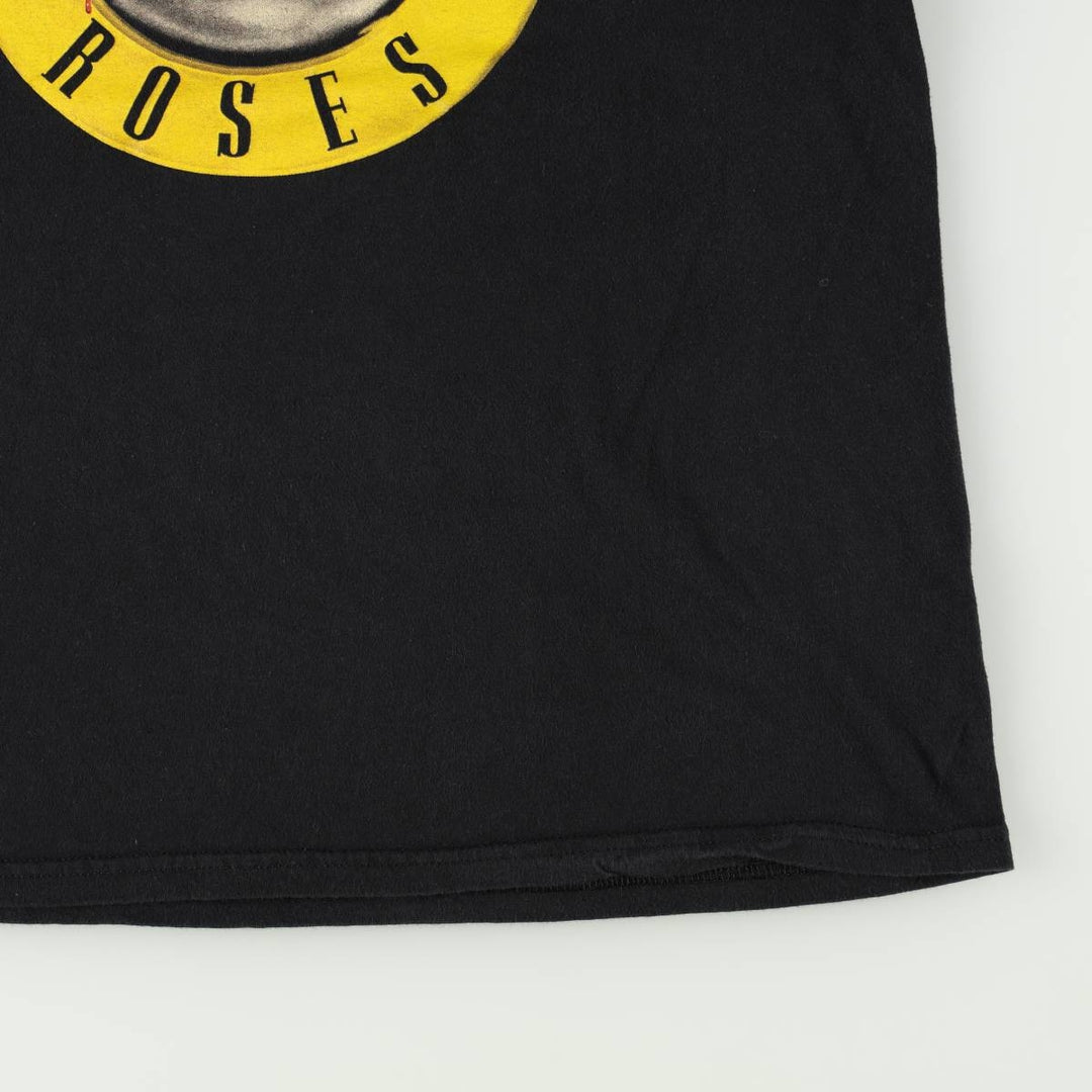 GUNS N' ROSES Guns N' Roses Band T-shirt Band Tee Men's M size cotton black type Vintage Second Hand