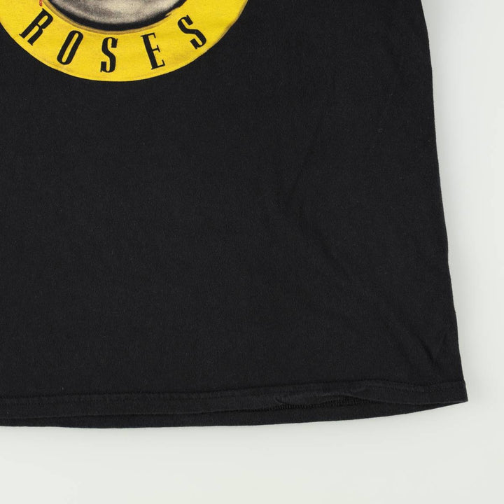 GUNS N' ROSES Guns N' Roses Band T-shirt Band Tee Men's M size cotton black type Vintage Second Hand