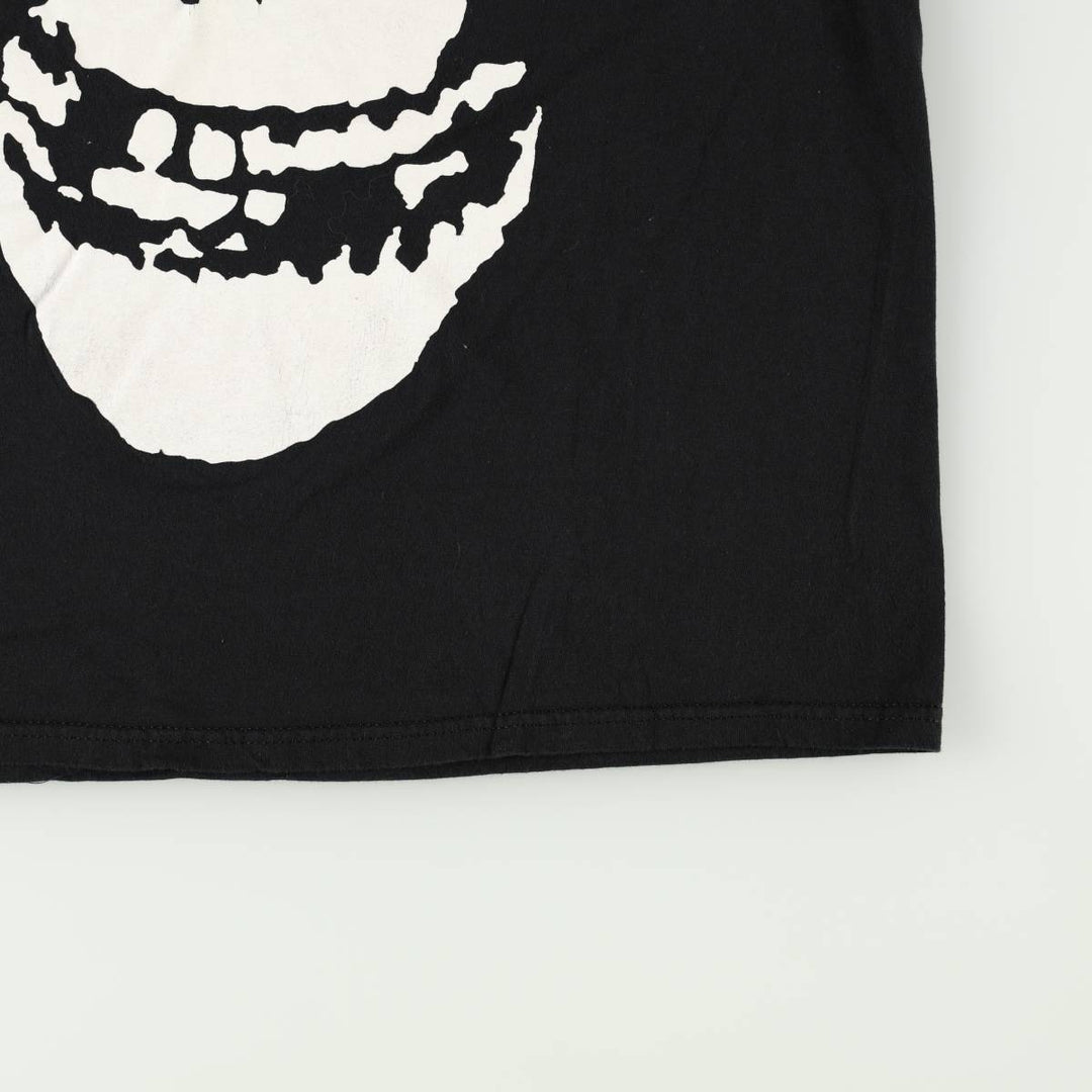 MISFITS Skull Pattern Band T-shirt, Men's M size cotton black type Vintage Second Hand