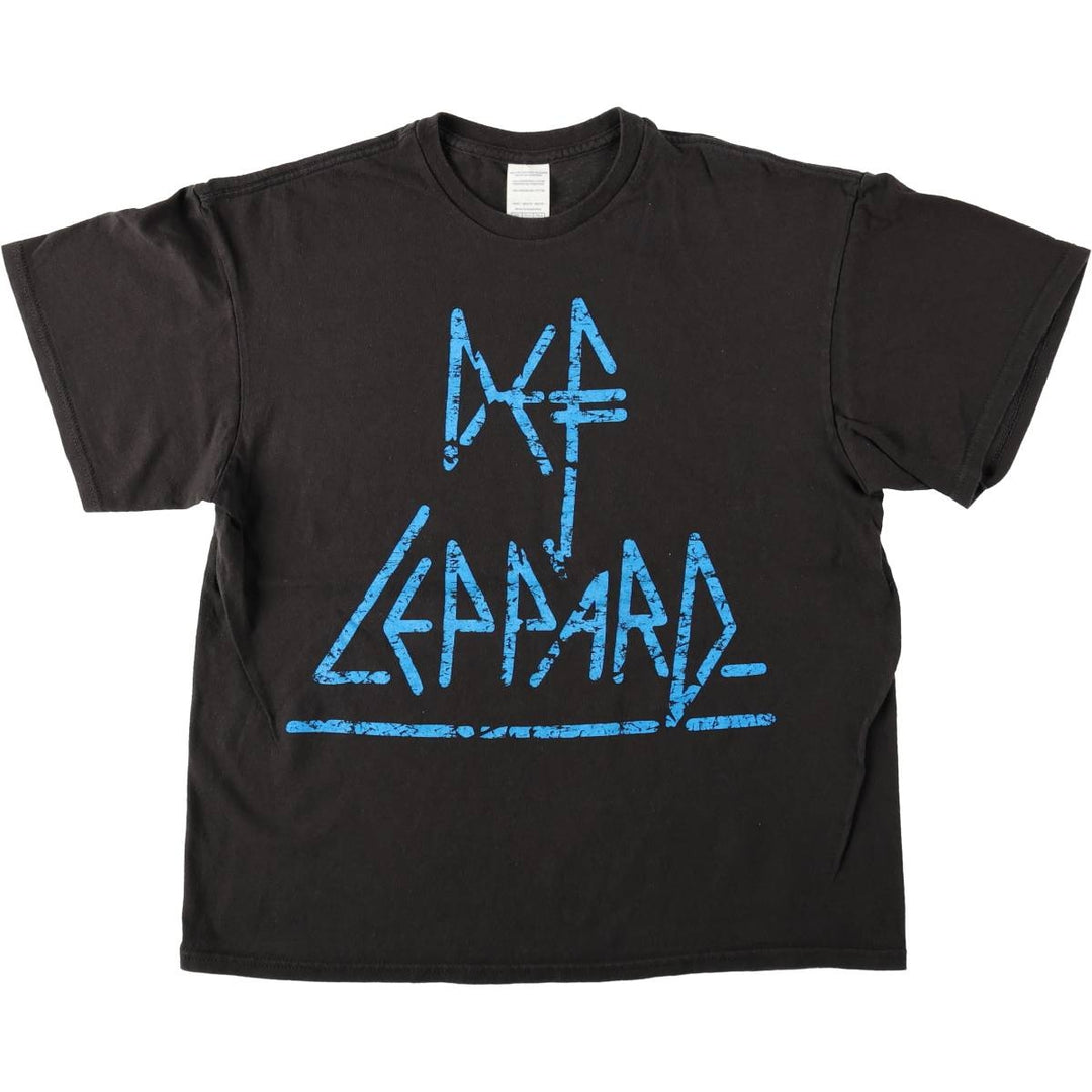 DEFTONES band t-shirt, men's size L (approx.), double-sided print. cotton black type Vintage Second Hand
