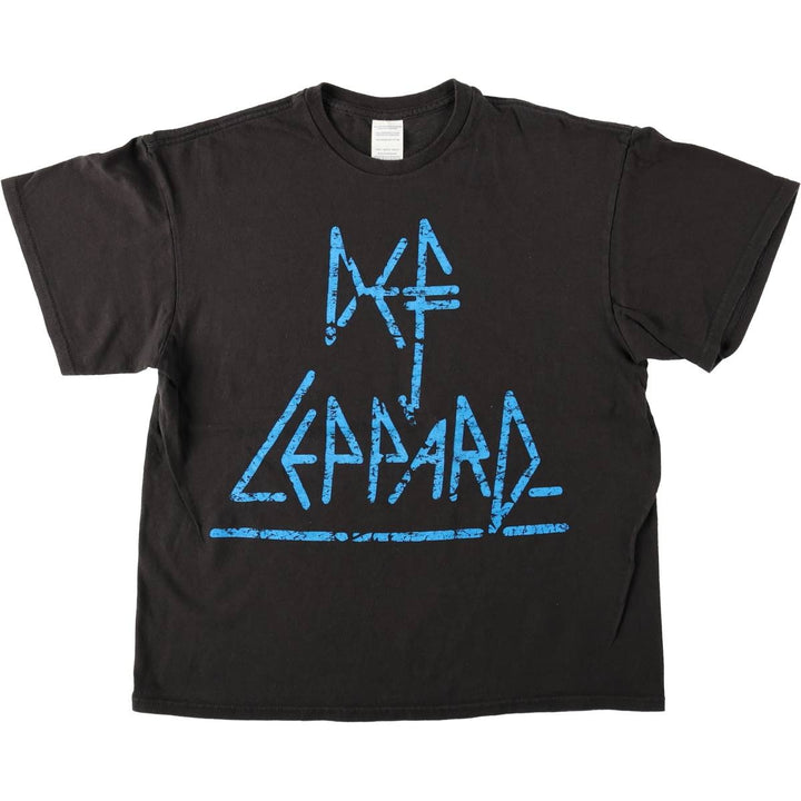 DEFTONES band t-shirt, men's size L (approx.), double-sided print. cotton black type Vintage Second Hand