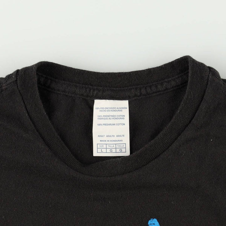 DEFTONES band t-shirt, men's size L (approx.), double-sided print. cotton black type Vintage Second Hand
