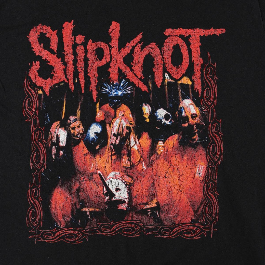 SLIPKNOT Slipknot Band T-shirt, Band T, Men's M size unclear black type Vintage Second Hand