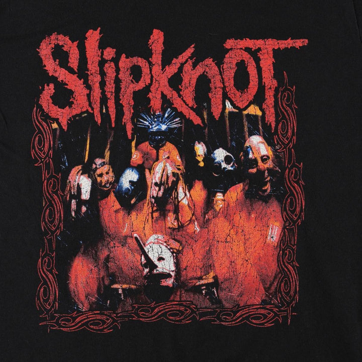 SLIPKNOT Slipknot Band T-shirt, Band T, Men's M size unclear black type Vintage Second Hand