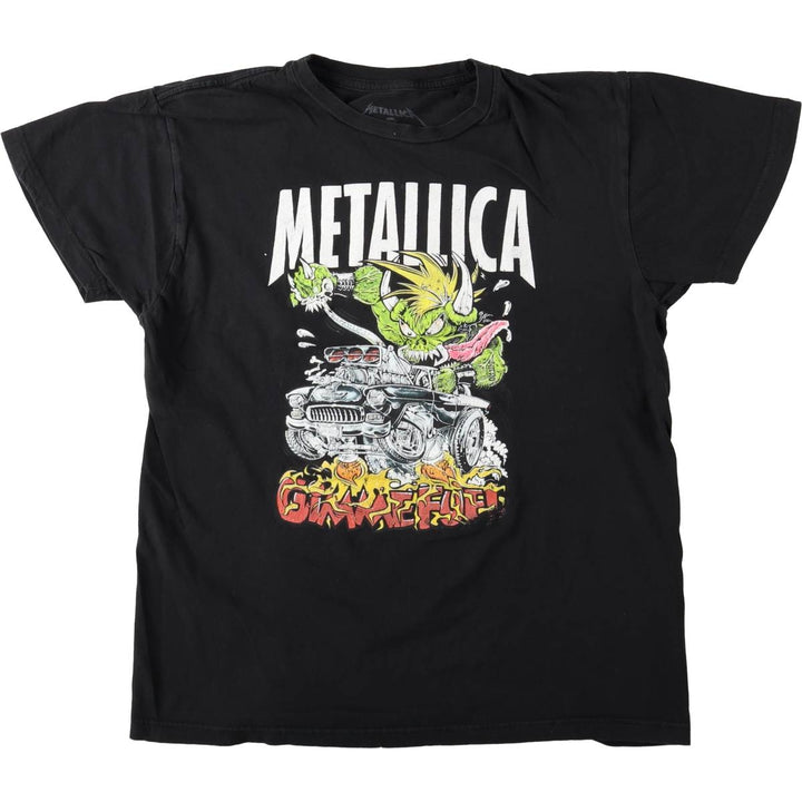 METALLICA Metallica Band T-shirt Band T Men's M size cotton black type Vintage Second Hand