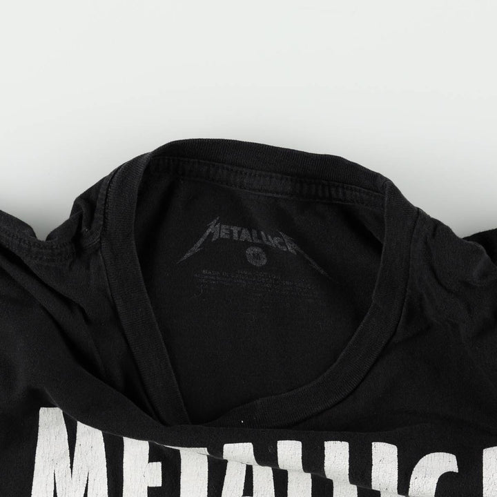 METALLICA Metallica Band T-shirt Band T Men's M size cotton black type Vintage Second Hand