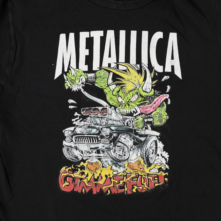 METALLICA Metallica Band T-shirt Band T Men's M size cotton black type Vintage Second Hand