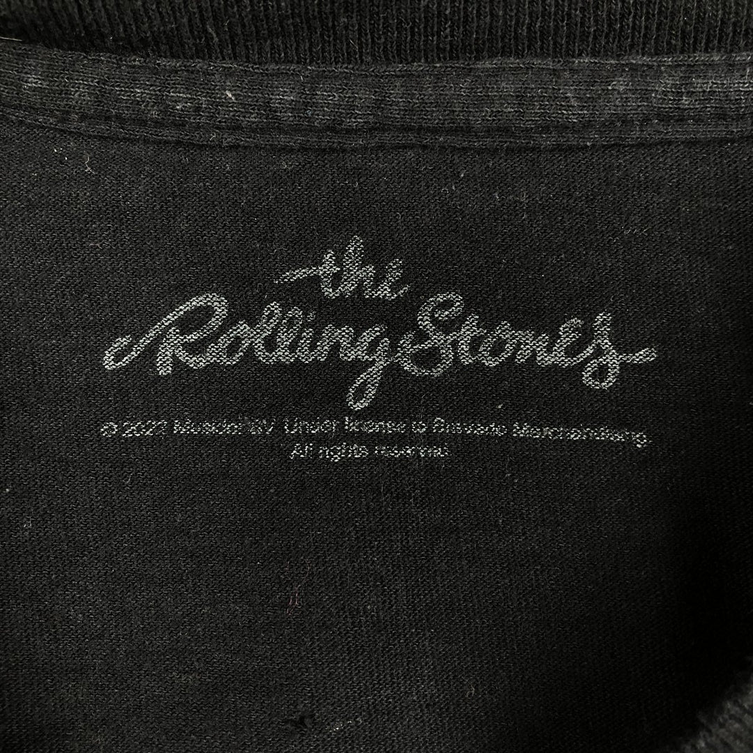 THE ROLLING STONES The Rolling Stones Band T-shirt Band T Men's M size unclear black type Vintage Second Hand