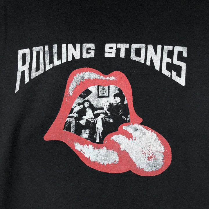THE ROLLING STONES The Rolling Stones Band T-shirt Band T Men's M size unclear black type Vintage Second Hand