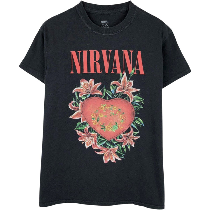 NIRVANA Nirvana Band T-shirt Band T Men's S size cotton black type Vintage Second Hand