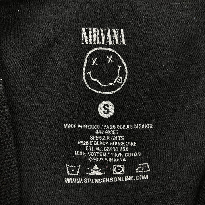 NIRVANA Nirvana Band T-shirt Band T Men's S size cotton black type Vintage Second Hand
