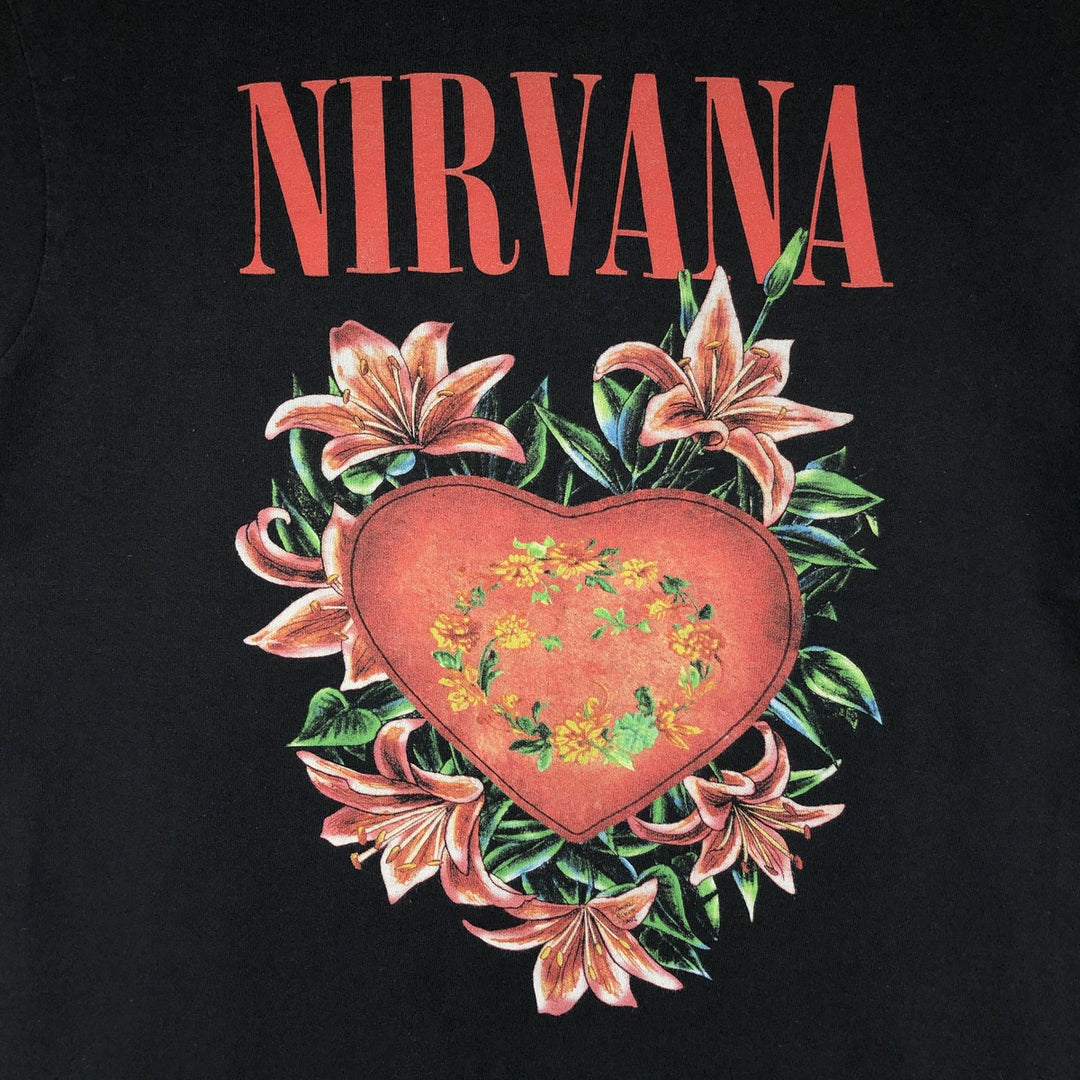 NIRVANA Nirvana Band T-shirt Band T Men's S size cotton black type Vintage Second Hand