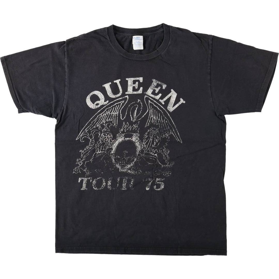 Port and Company QUEEN Band T-shirt (Men's size M) cotton black type Vintage Second Hand