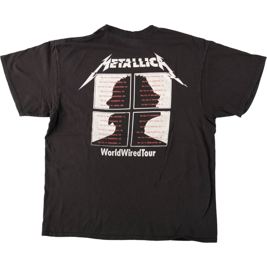 METALLICA Metallica Band T-shirt Band T Men's XL size cotton black type Vintage Second Hand