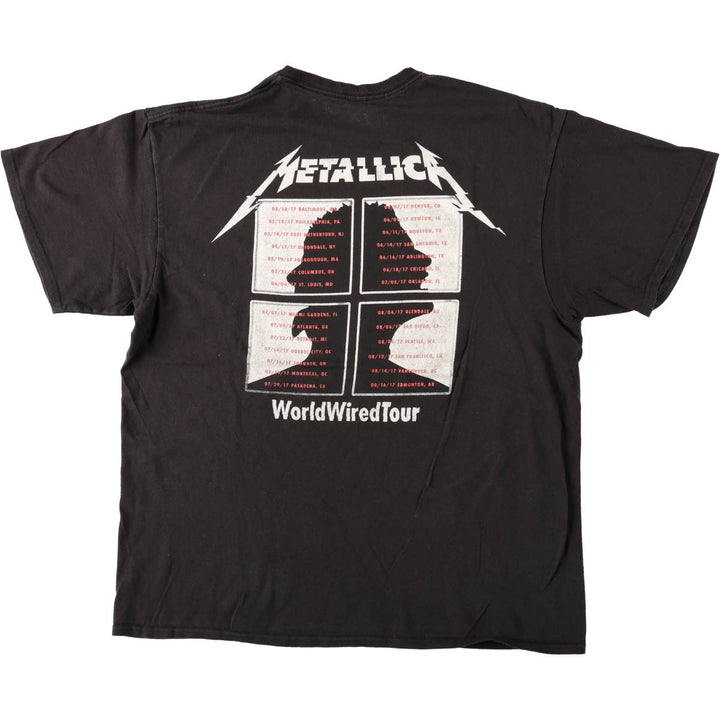 METALLICA Metallica Band T-shirt Band T Men's XL size cotton black type Vintage Second Hand