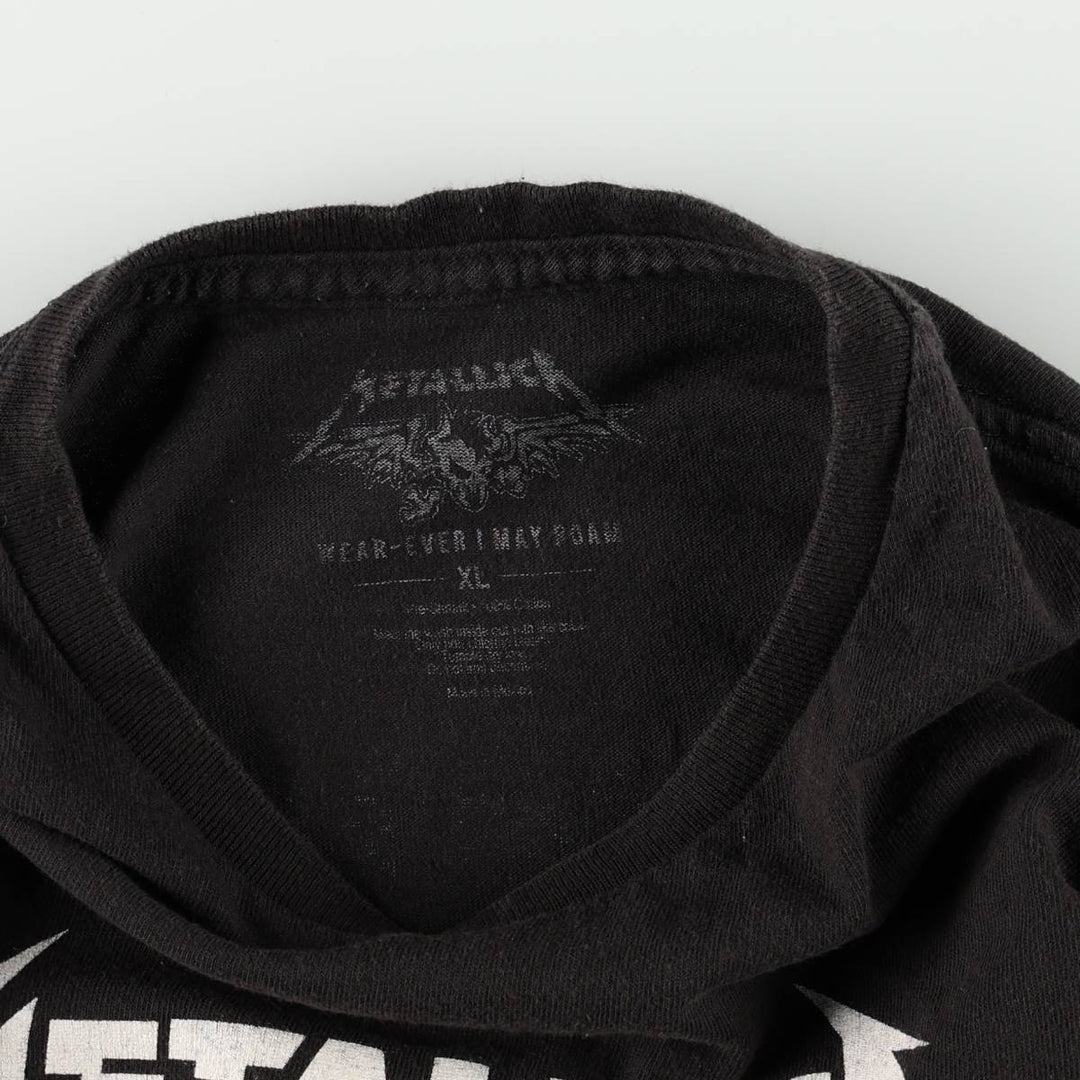 METALLICA Metallica Band T-shirt Band T Men's XL size cotton black type Vintage Second Hand