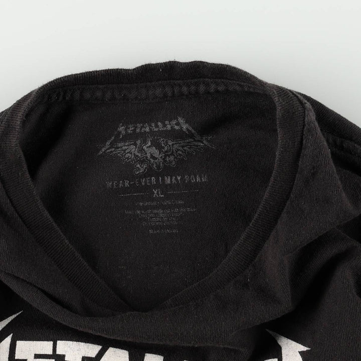 METALLICA Metallica Band T-shirt Band T Men's XL size cotton black type Vintage Second Hand