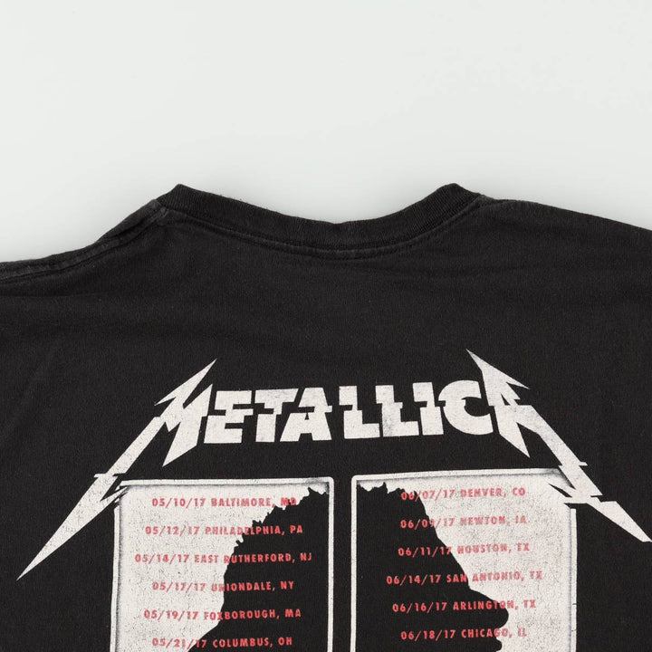 METALLICA Metallica Band T-shirt Band T Men's XL size cotton black type Vintage Second Hand